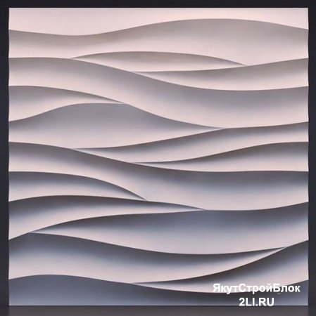 Гипсовая 3D панель "Острые волны" 500х500